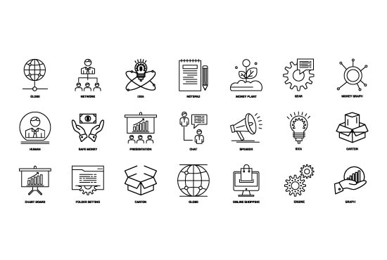 design flat graphic icon set