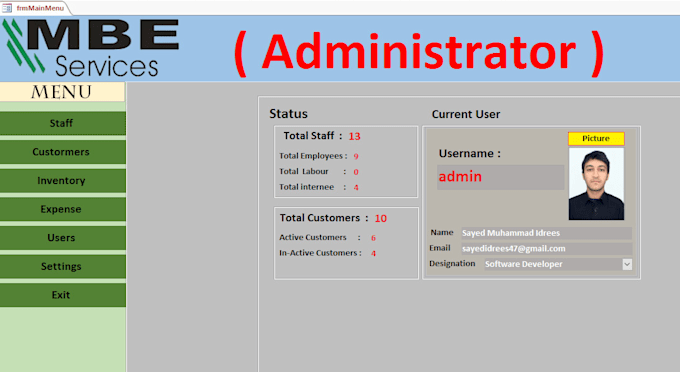 any job on ms access database from scratch
