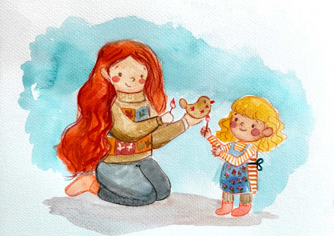 illustrate a whimsical watercolor illustration