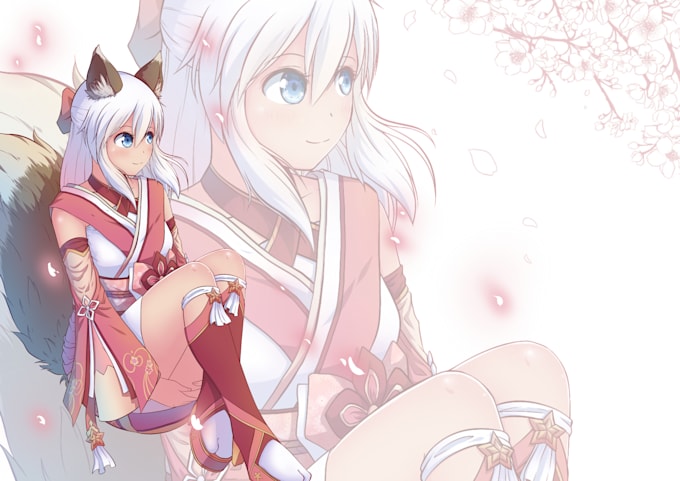 draw cute anime, fanart, original character for you