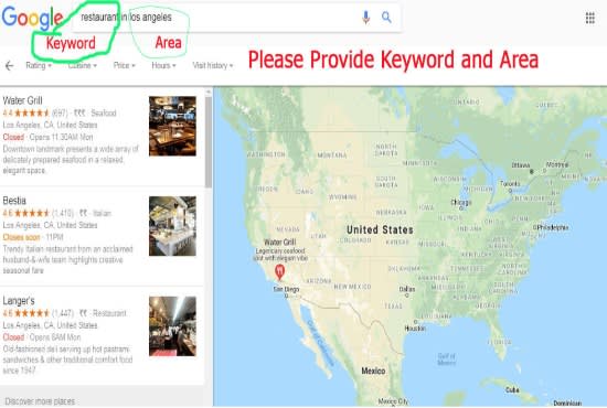 do local business list from google maps with email and any directory site