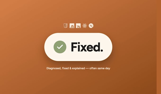 fix bugs in your html, css, react, nextjs and javascript app