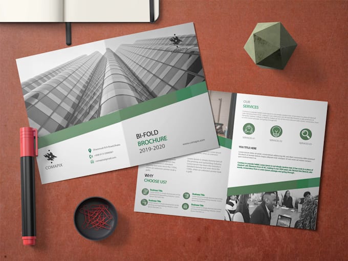 do bifold trifold brochure catalog company profile business proposal