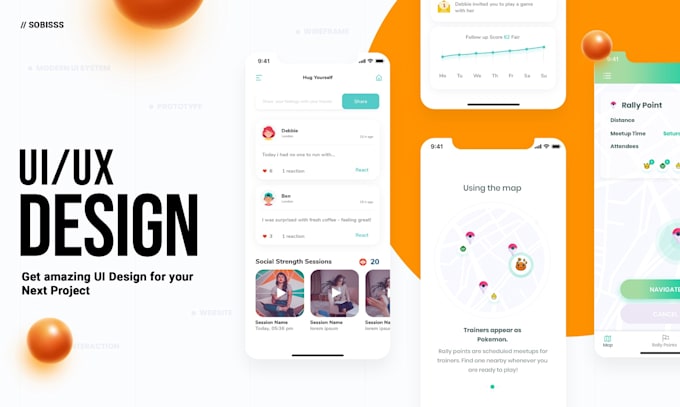 create UI design for mobile app