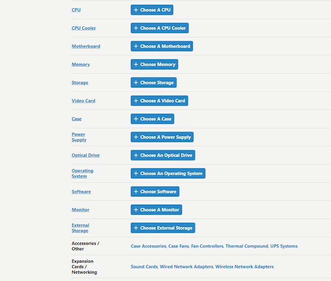 Build you a pc part picker list by Peytonspcbuilds Fiverr