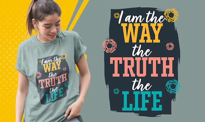 create typography christian t shirt design