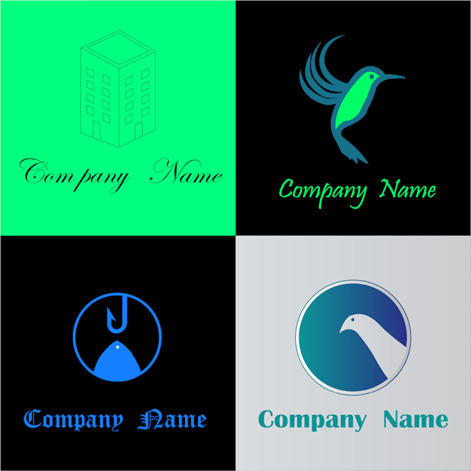 make a unique minimalist and flat logo