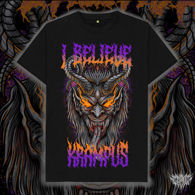 draw amazing dark art horror tshirt design for you