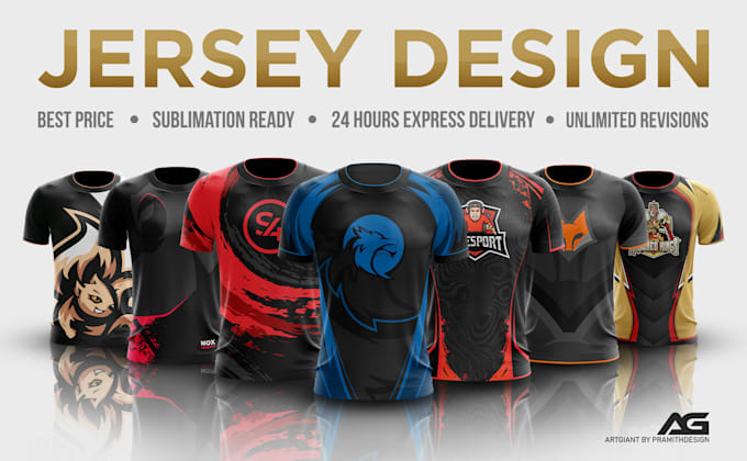 do sublimation esports and sports jersey design