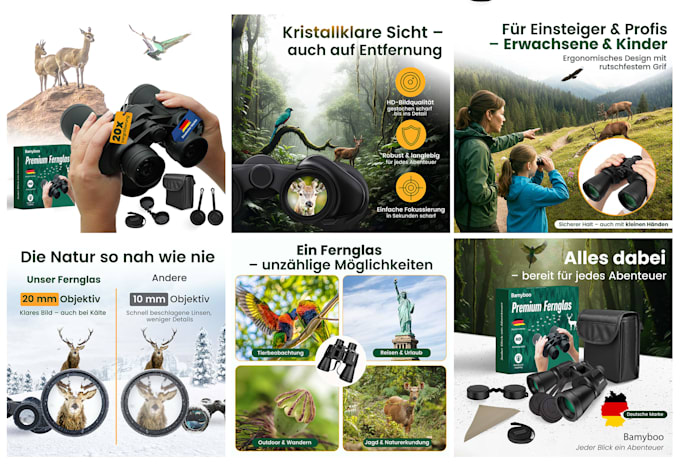 design amazon product listing images or a plus content