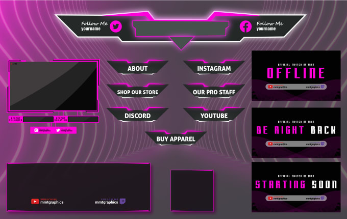 Design professional twitch stream overlay, logo and panels by ...