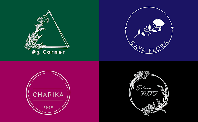 design botanical hand drawn logo