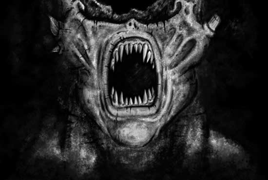 draw dark art and monsters
