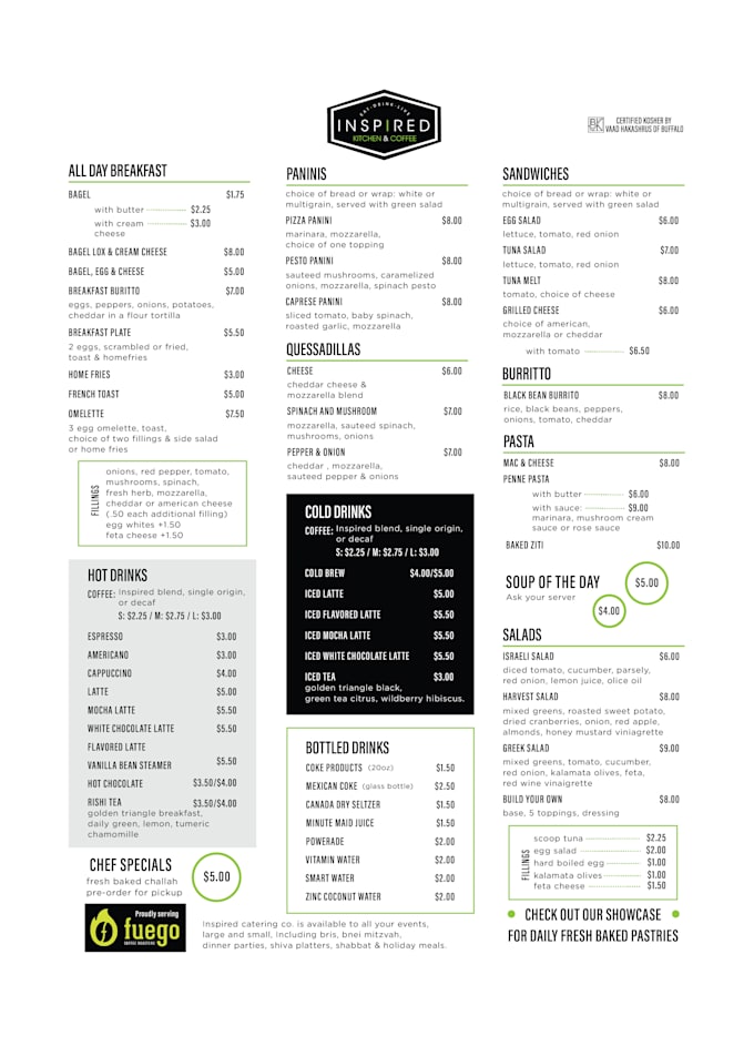 Minimum Menu Design a modern minimal menu for your restaurant by Oyanioh | Fiverr