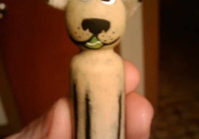 make a personalized, painted wood doll