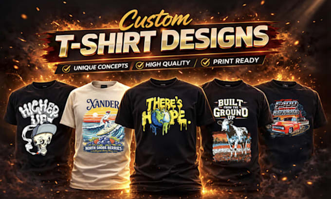 create unique custom vintage t shirt design