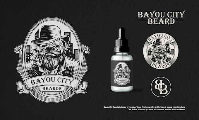 design awesome vintage logo with hand drawn illustration