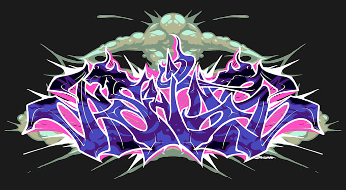 design graffiti logo for streetwear or hip hop brand