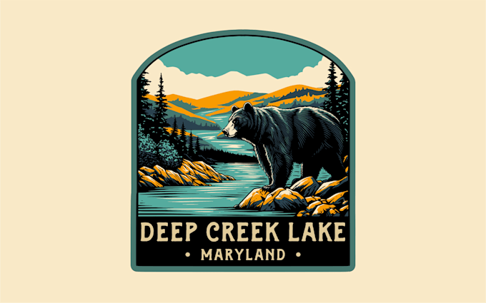 do vintage t shirt design, badge and logo in hand drawn style