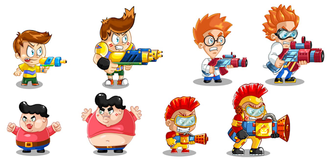 create 2d cartoon characters for your game