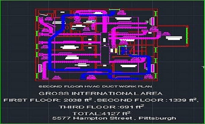 design and drafting home hvac,ventilation system calculation