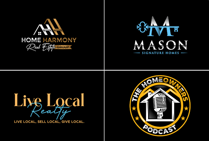 design modern real estate realtor property business logo