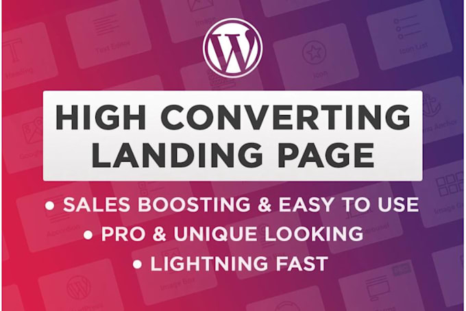 build stunning wordpress landing page or website