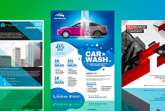 design awesome business , construction flyer or poster