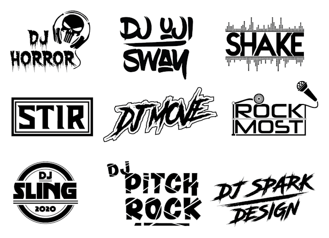 design dj, producer, band, music and business logo