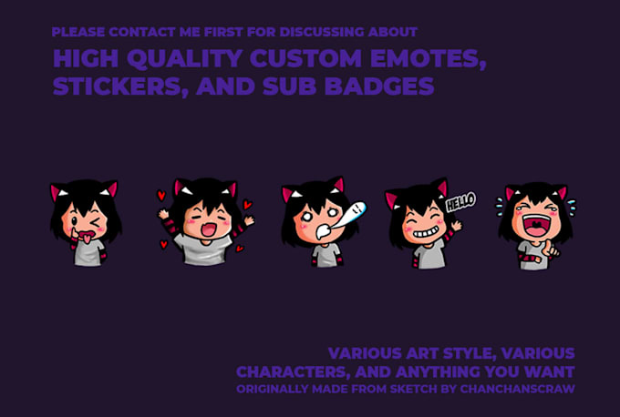 create cool custom twitch and discord emotes or sub badges