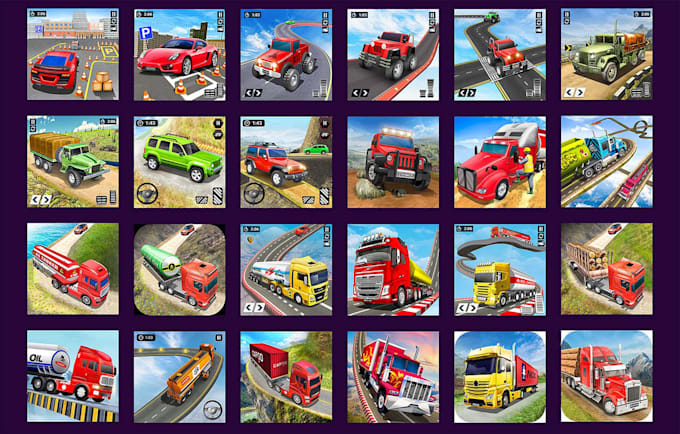 design premium 2d 3d mobile game and app icons