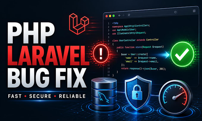 fix, install and develop php laravel websites