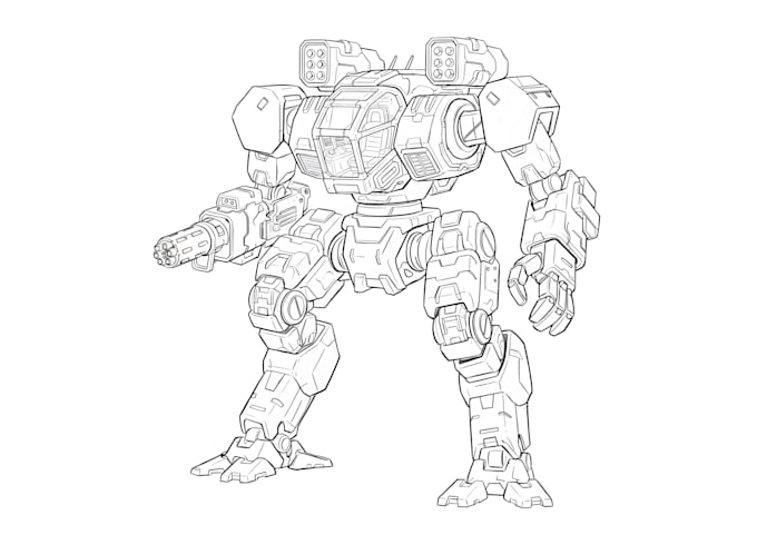 create robot and mech concept art for you