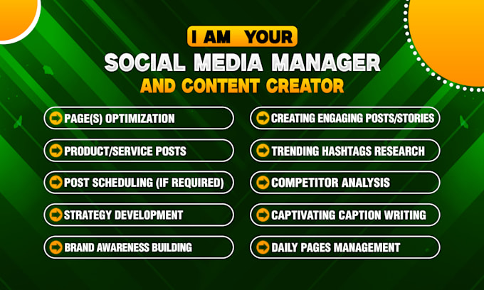 be your social media manager and content creator