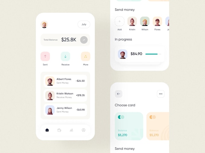 design mobile app UI for ios and android