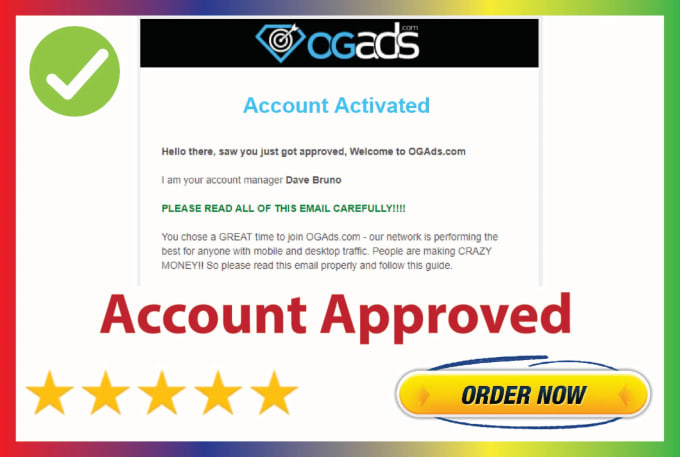 Get you apporved account in ogads by Itsamrmohamed | Fiverr