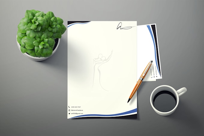 design editable letterhead for you