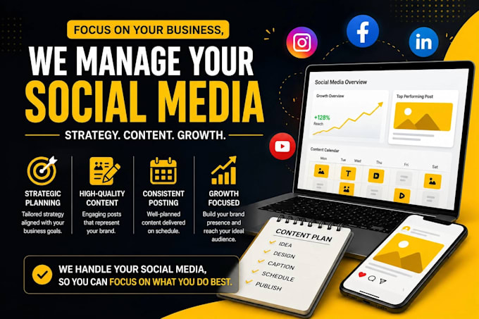 be your social media manager and content strategist