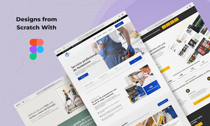 design a landing page in figma and convert it to web with elementor