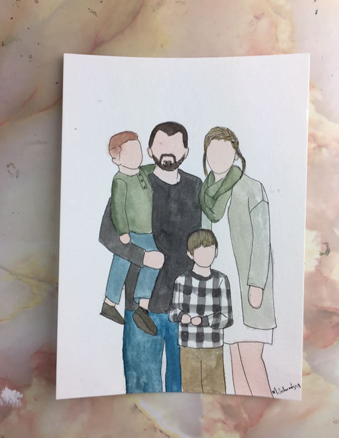 Paint A Simple Couple Or Family Portrait By Doodlingturtle