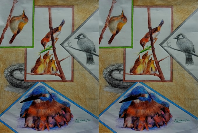 draw high quality color pencil sketch, watercolor, line art, pen sketch