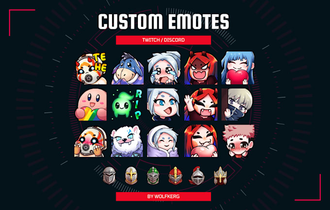 draw custom emotes and badges for your twitch in my style