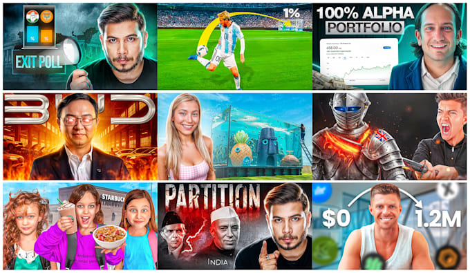 design catchy youtube thumbnail