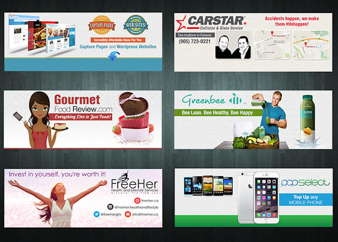 create 2 facebook page cover, youtube ,thumbnail, ads