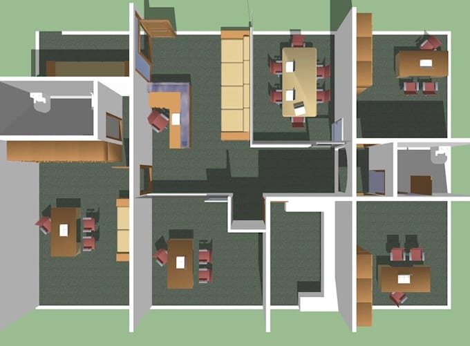 do building planning and drawing also modeling for a virtual view
