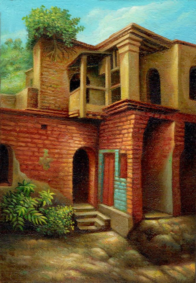 do oil painting on canvas