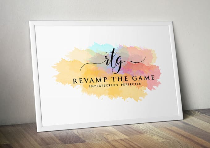 do beautiful feminine watercolor logo