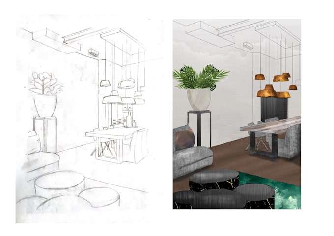 Make A Interior Design Drawing By Chadeay