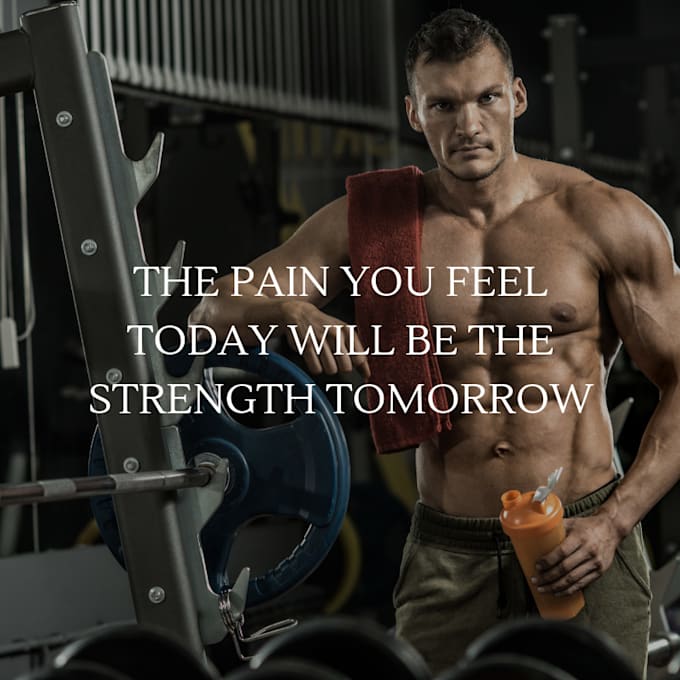 Create custom and unique fitness quotes by Jaybalar Fiverr