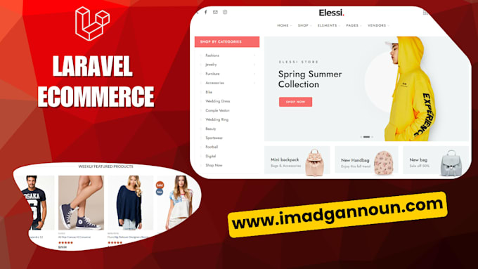 develop custom laravel ecommerce website with admin panel